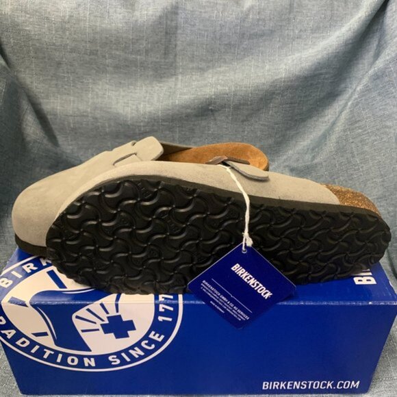 New Boston Ladies Taupe Suede Clogs Slipper - Picture 5 of 6